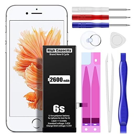 ZMNT-Batterie Compatible avec iphone 6S Remplacement Amélioré 2600mAh pour Batterie 6s Dernière Technologie