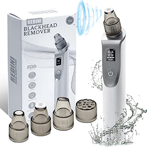 Blackhead Remover Vacuum,ElectricÂ Blackhead Remover Vacuum,Led Display Blackhead Remover Pore Vacuum for Men Women,Pore Cleaner Kit with 5 Blackhead Remover Suctioner,Whitehead Extractor Tool