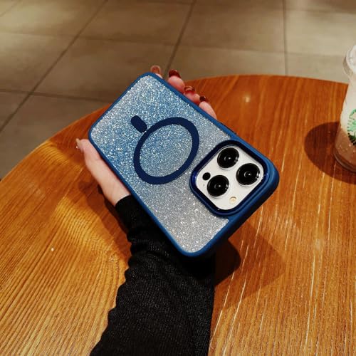 Étuis de téléphone magnétiques transparents à paillettes pour iPhone 12 Pro