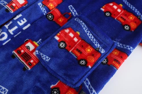 Image of Kids Hooded Bathrobe Girls Soft Plush Hooded Flannel Pajamas Sleepwear Boys Spa Robe