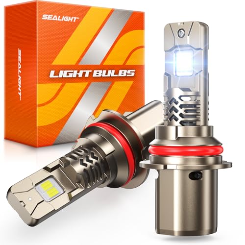 Image of SEALIGHT Upgraded 9004 LED Bulb, 1:1 Mini Size No Adapter Required, 6500K White, Non-Polarity, HB1 LED Fog Lights, Plug and Play, Pack of 2