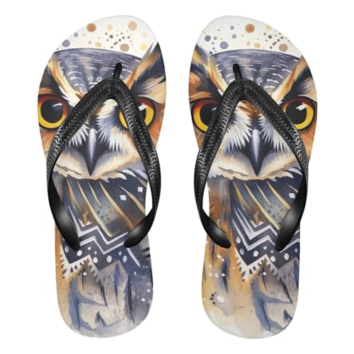 Owl Flip Flop Beach Summer Casual Sandal for Women & Men Shower Shoes 20853591