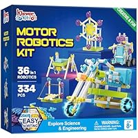 Klever Kits 36-in-1 Motor Robotic Kits, Make Your Own Kids Craft Kits Educational STEM Toys for Ages 8-13 Boys and Girls, Science Gifts for 8 Years Old