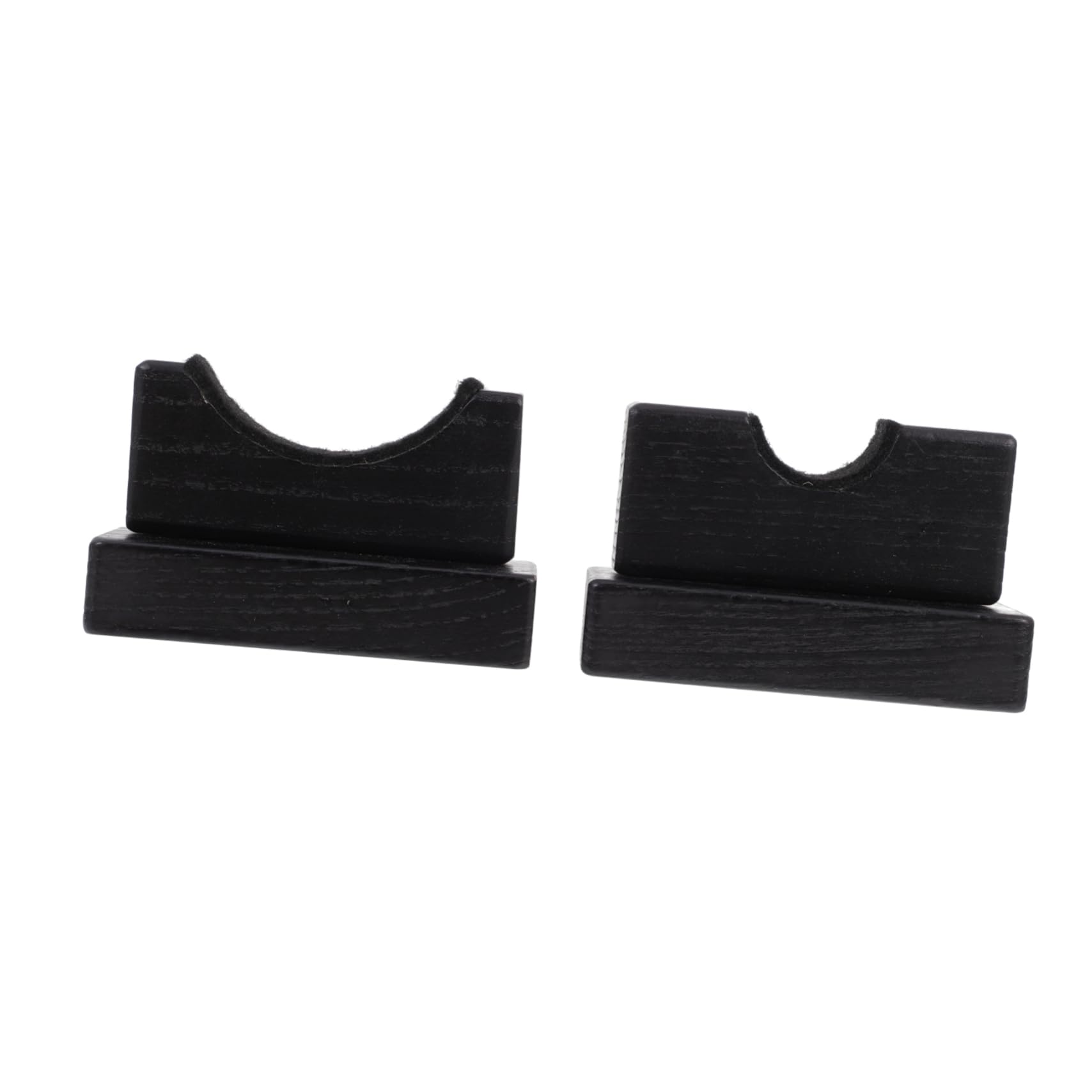 Hemoton Bat Display Rack 2 Wooden Baseball Bat Holders Scratch Prevention for Collectors