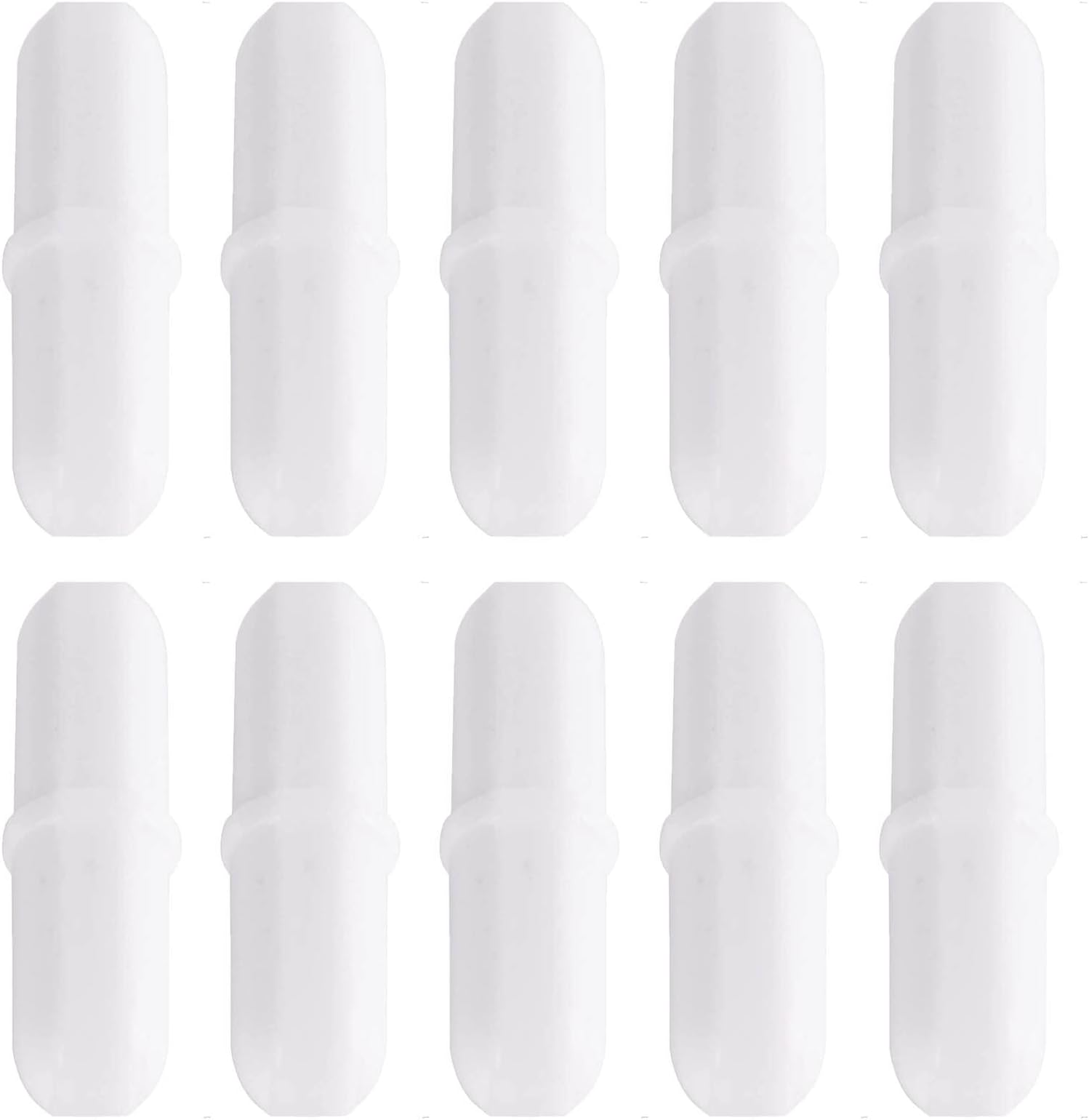 Magnetic Stir Bars,10 Pcs PTFE Magnetic Stirrer Mixer Stir Bar, 20 mm/ 0.8 Inch White Laboratory Stirrer Mixer Bar (10)