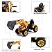 Aosom 6V Electric Kids Ride On Toy Digger Construction Excavator Tractor Vehicle Digger Toy Moving Forward Backward