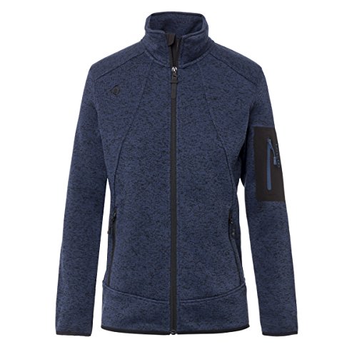 Dimasa Women's Full Zip Knit Fleece Sweatshirt (X-Large, Blue Moon)