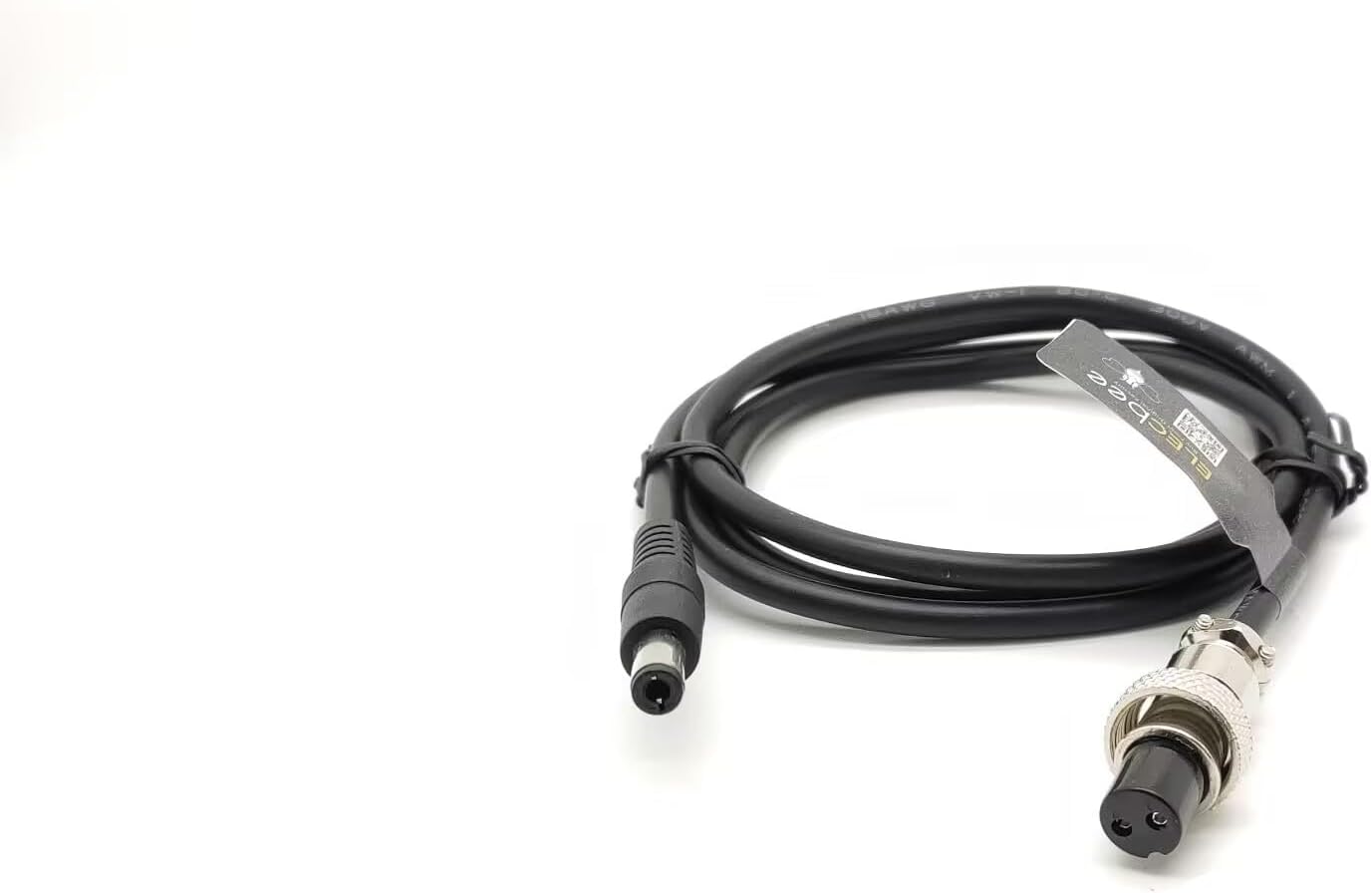 GX12 2 Pin Female Connector to DC5.5 * 2.5 Cable 1M - 10A Straight Power Cable for Aviation Audio & Industrial Applications