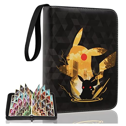 Poképal Trading Cards Binder for PTCG Cards - 720 Cards Holder Books Case Folder Album with Sleeves - Gifts for Boys & Girl (Black-Oxide)