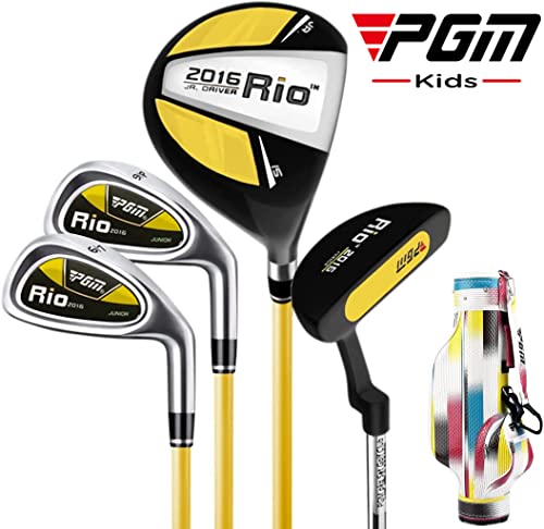 Pgm Junior Golf Club, Rio Golf Clubs Complete Set Right Handed For Children Kids 6-8, 4 Pieces Youth Golf Clubs With Stand Bag For Boys & Girls Orange #TOP7