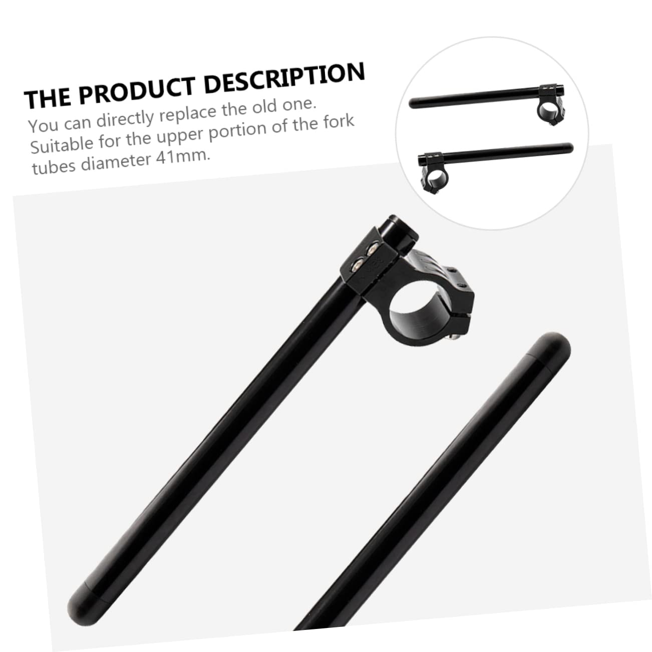 SOLUSTRE Bracelets de Guidon Cnc en Alliage D'aluminium Noir, Remplacement Direct, pour Fourche 41mm, Moto