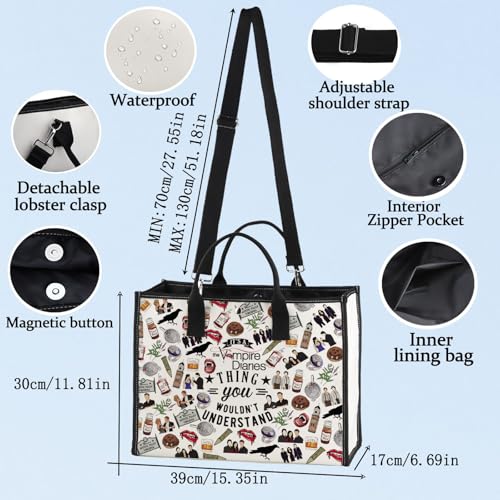 BWWKTOP Vampire Merch tote bag The Diaries Fans Gift It's A Vampire Thing Vampire Crossbody Shoulder Bag4