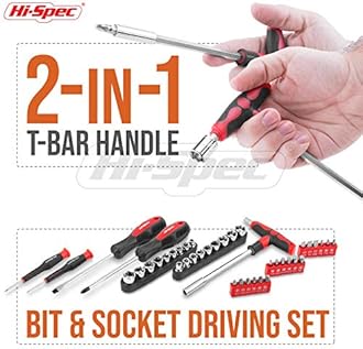 Hi-Spec 73pc Complete Household Tool Box – Essential Kit with Hand Tools for Mechanics, Home, Office Repairs, General Maintenance & DIY Projects