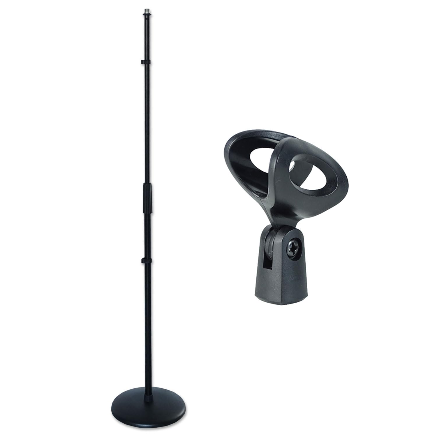 keepdrum MS015 statyw do mikrofonu prosty statyw + klamra mikrofonowa