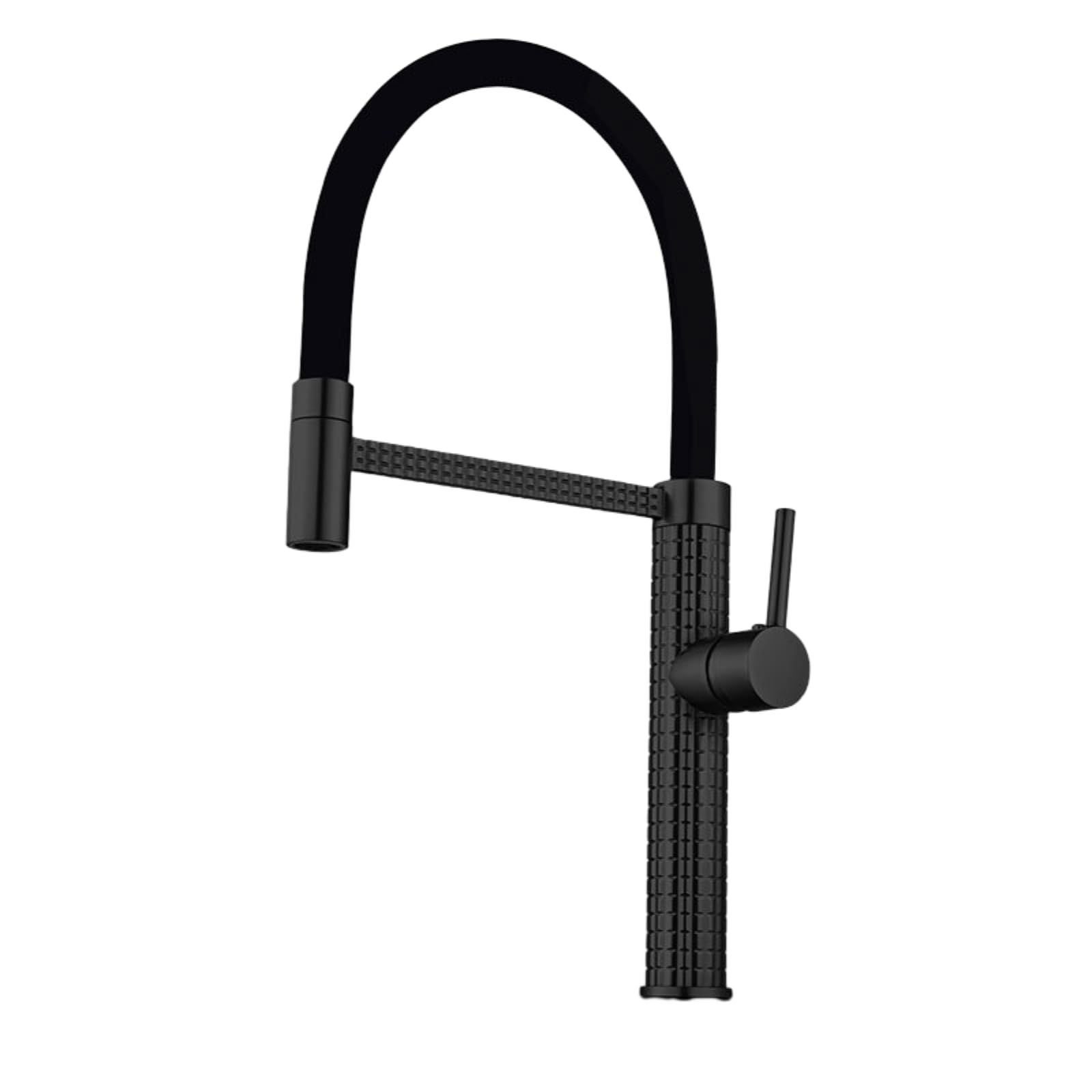 FCXWEVR Kitchen Pull Out Faucet - Retractable Spray Head Copper Construction 60cm Hose Available in Grey & Black Leather Kitchen Sink Faucet for Easy Cleaning and Versatile Use