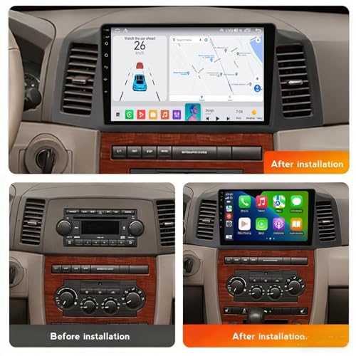 Cartablet multimedia de 10'' con Android Auto para Grand Cherokee 04-07 2