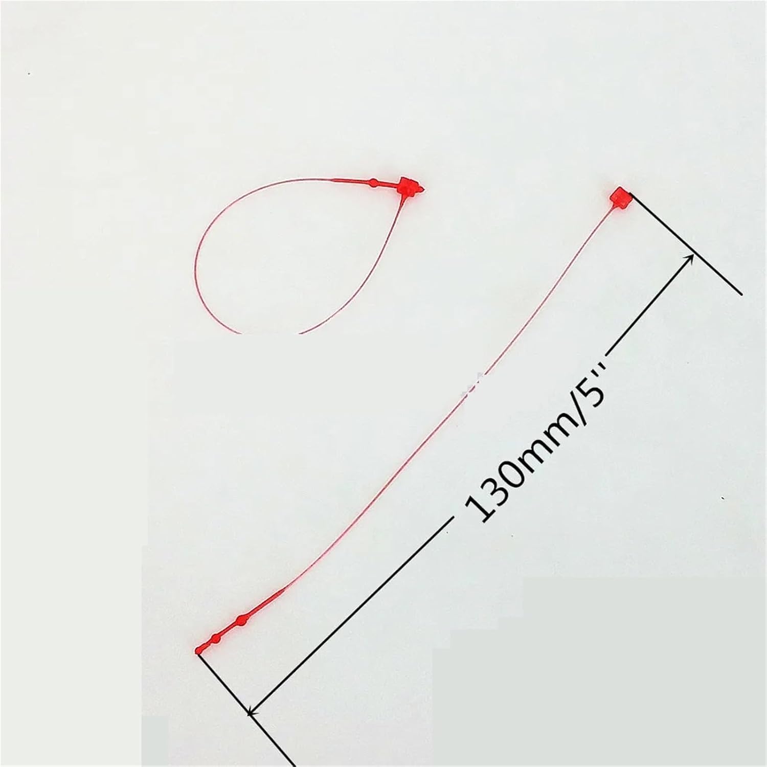 Plastic Tag Fasteners Plastic Loop Pins Snap Fastener Wire Buckle Hang Sling Rope Needle Colorful 5000pcs(Orange,Length 5inch)