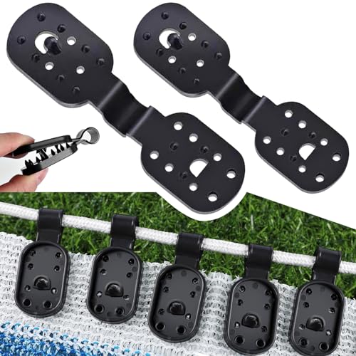 100Pcs Shade Cloth Clips Black Plastic Heavy Duty Sun Shade Clips for Sun Shade Net Gardening Shade Cloth Anti Bird Netting Removable & Reusable Windproof Awning Clamp (Black-100PCS)
