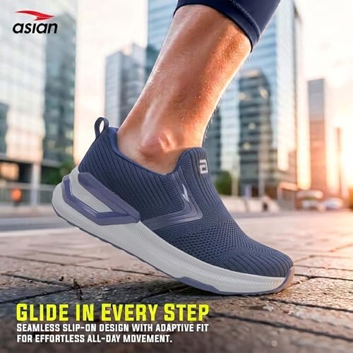 Image of ASIAN Wonderwalk Pro-13 Men's Walking Shoes | Lightweight, Breathable Sneakers with Arch Support, Cushioned Comfort & Durable Grip for Daily Walks