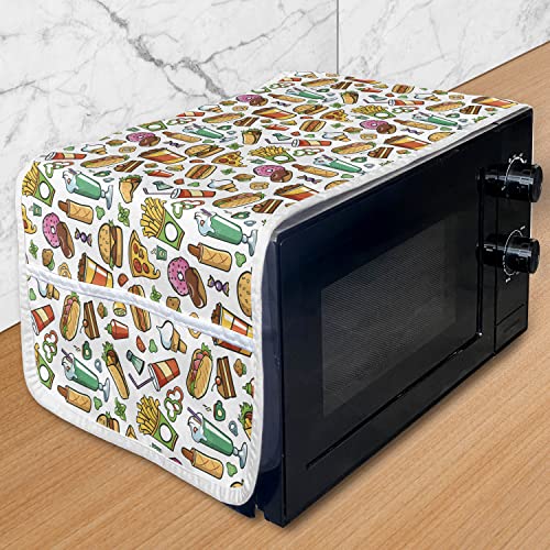 Lunarable Soda Microwave Oven Cover, Piece of Cake Cheeseburgers Ice Cream...
