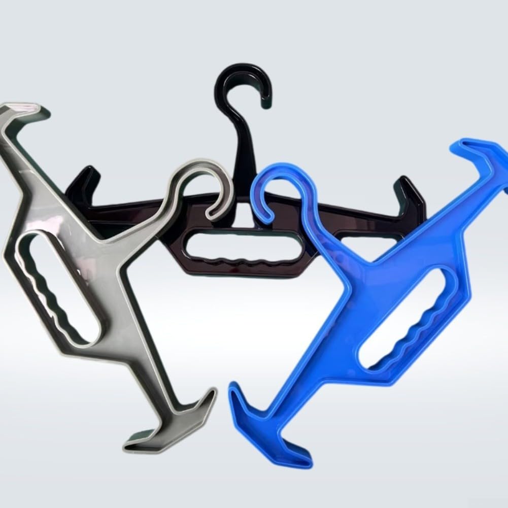 Heavy Duty Vest Hanger 1 PCS, struttura in plastica rinforzata con inserti sulle spalle, ganci terminali simmetrici impediscono lo scivolamento, ideale per il trasporto di corde, strumenti e