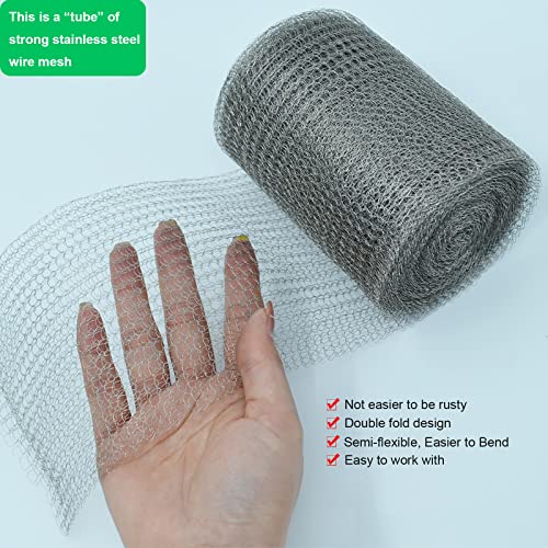 wire mesh for mice control 534 x 33ft stainless steel wool double layer rodent mesh barrier stainless steel mesh hole filler flexible stretchy for garden house and diy
