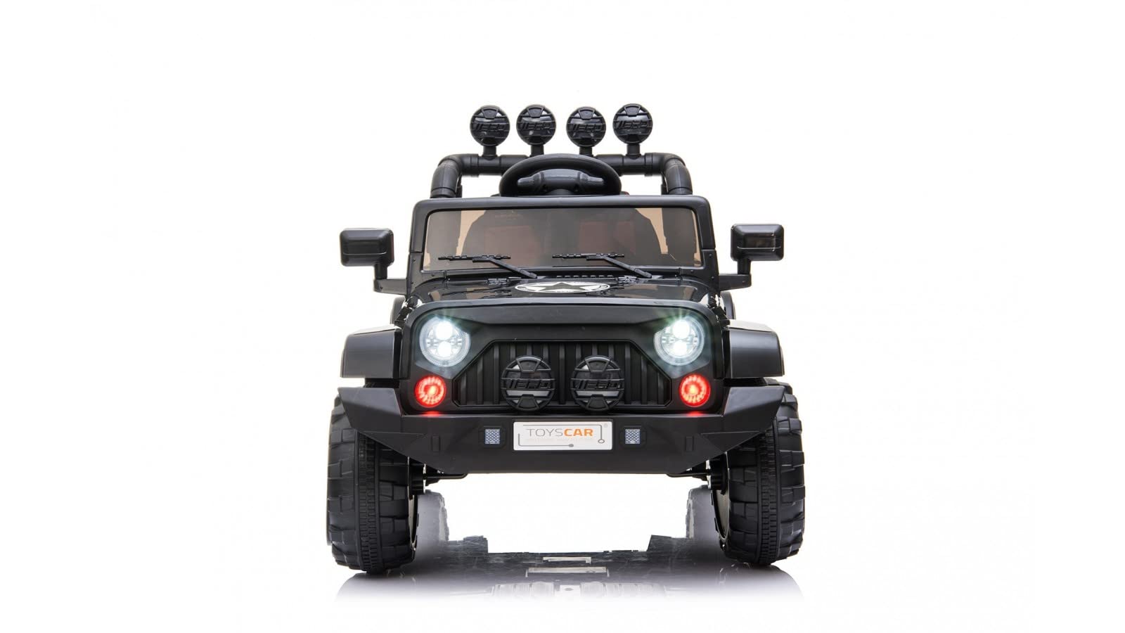 TOYSCAR Macchina Elettrica Per Bambini Fuoristrada Adventure Full Optional TAPPETINI e RUOTE IN GOMMA Auto Elettrica Per Bambini Telecomandata Sedile In Pelle Porte Apribili Doppio Motore12V