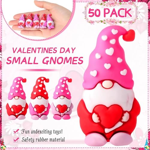 Gnomes Cœur Saint-Valentin en idées cadeaux : mini figurines idéales pour la classe et fêtes - 3