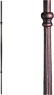 Oil Rubbed Bronze - 18.2.2-T Plain Fluted Bar Iron Baluster for Staircase Remodel