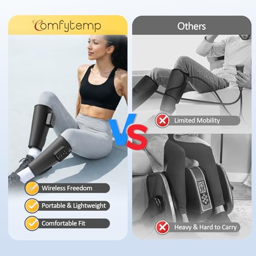 Image of Comfytemp Cordless Air Compression Calf Massager with Heat (Fit 13 inch~18 inch)