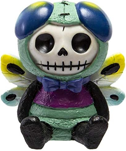 Furrybones Summit Collection Dragonfly Tombo Figurine Decorative Signature Skeleton in Colorful Dragonfly with Cute Wings Costume 3 Inch Tall Collectible Statue