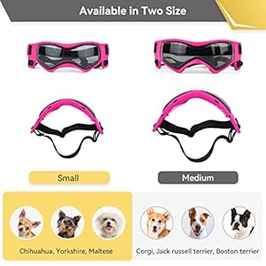 Dog Goggles Small Breed Dog Sunglasses Small Breed Dog Eye Sun Light Protection Uv Protection Goggles for Dog with Adjustable Straps Small Pink  Cucciolini Doodles Dog goggles small breed dog sunglasses small breed dog eye sun light protection uv protection goggles for dog with adjustable straps small pink   cucciolini doodles