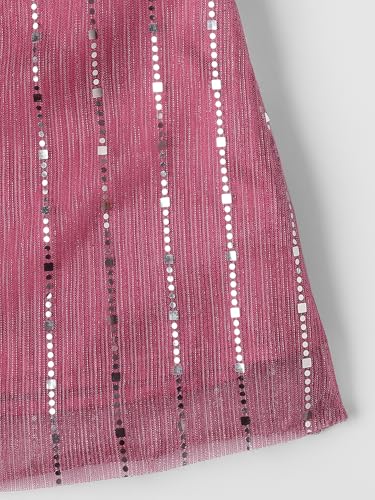 Image of Nautinati Baby Girls Fit & Flare Colourful Party Frock with Mesh & Sequins | Age 0-3 Years