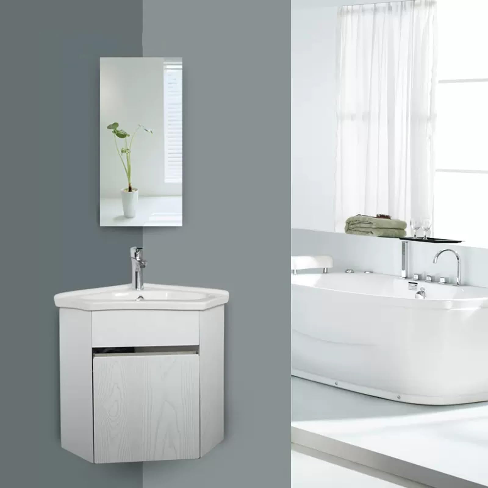 Generico mobiletto del bagno,(it:Bagno da 11,8" X 23,6" in acciaio inossidabile - Armadietto triangolare - Armadietto ad angolo - Organizer per riporre oggetti medici da cucina multifunzione monta