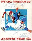 Ernie Banks Madlock Alexander Zamora 1974 Cubs vs Braves Game Program Signed by 8