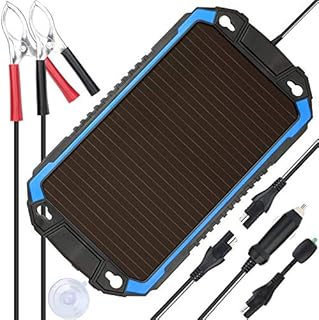 SUNER POWER 12V Solar Car Battery Charger & Maintainer - Portable 2.4W Solar