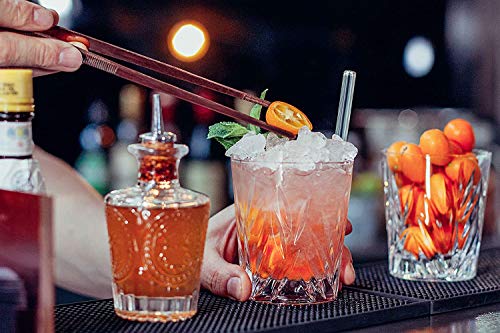 Image of STAR WORK - 4 Stainless Steel Long Reusable Metal Straws for Drinks with 1 Cleaning Brushes Drinking Straws for Travel,Kids,Home,Bar (RED)