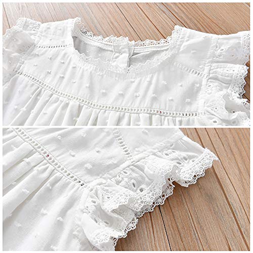 Girls Cotton Summer Dress Casual Tutu Cute Princess Dancing Flower Dress 1-9T3