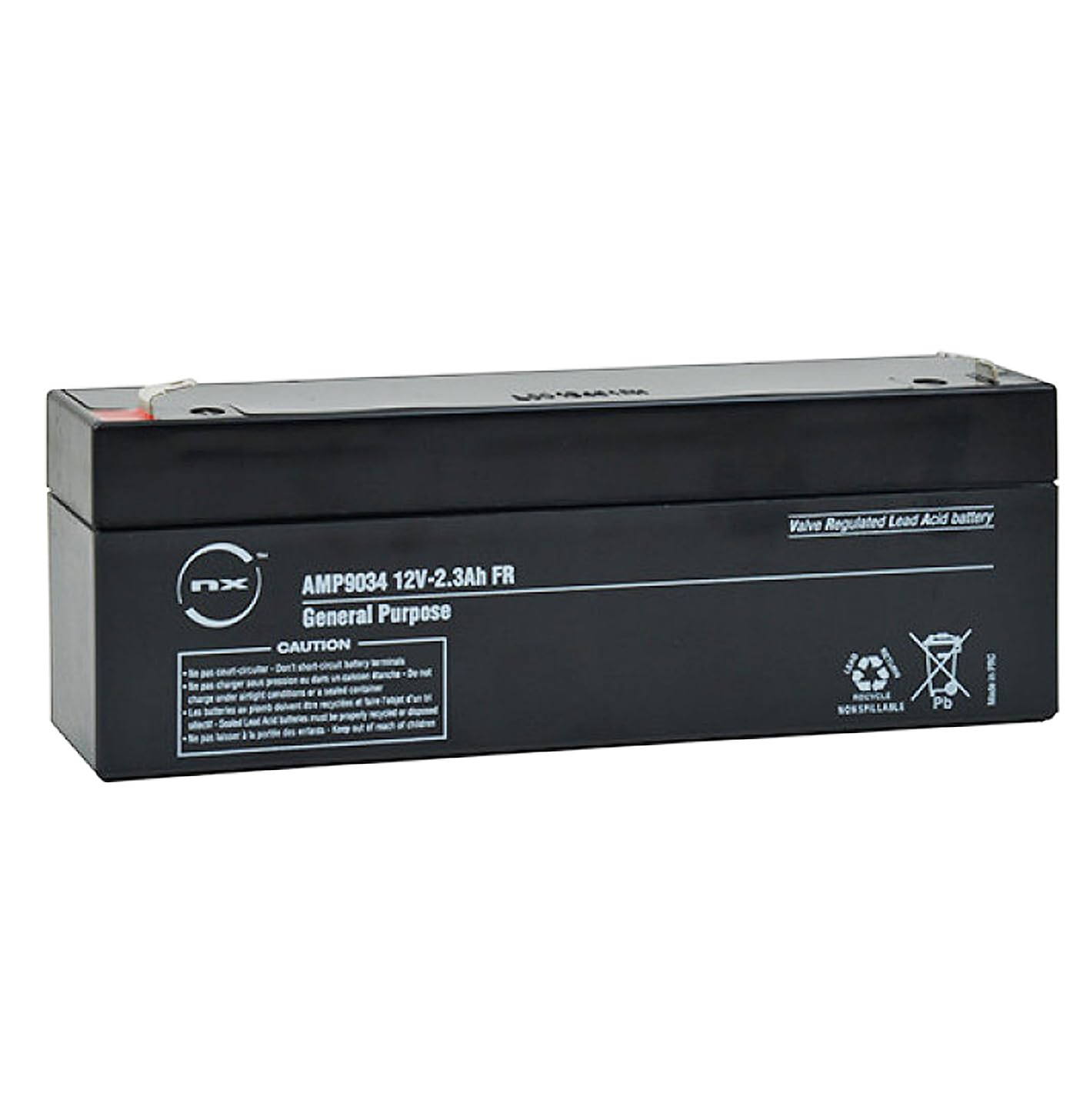 6V Rechargeable Lead Acid Battery 2.8Ah | 6 Volt General Purpose Battery for Alarms, Emergency Lighting, UPS Backup & Security Systems — view 5