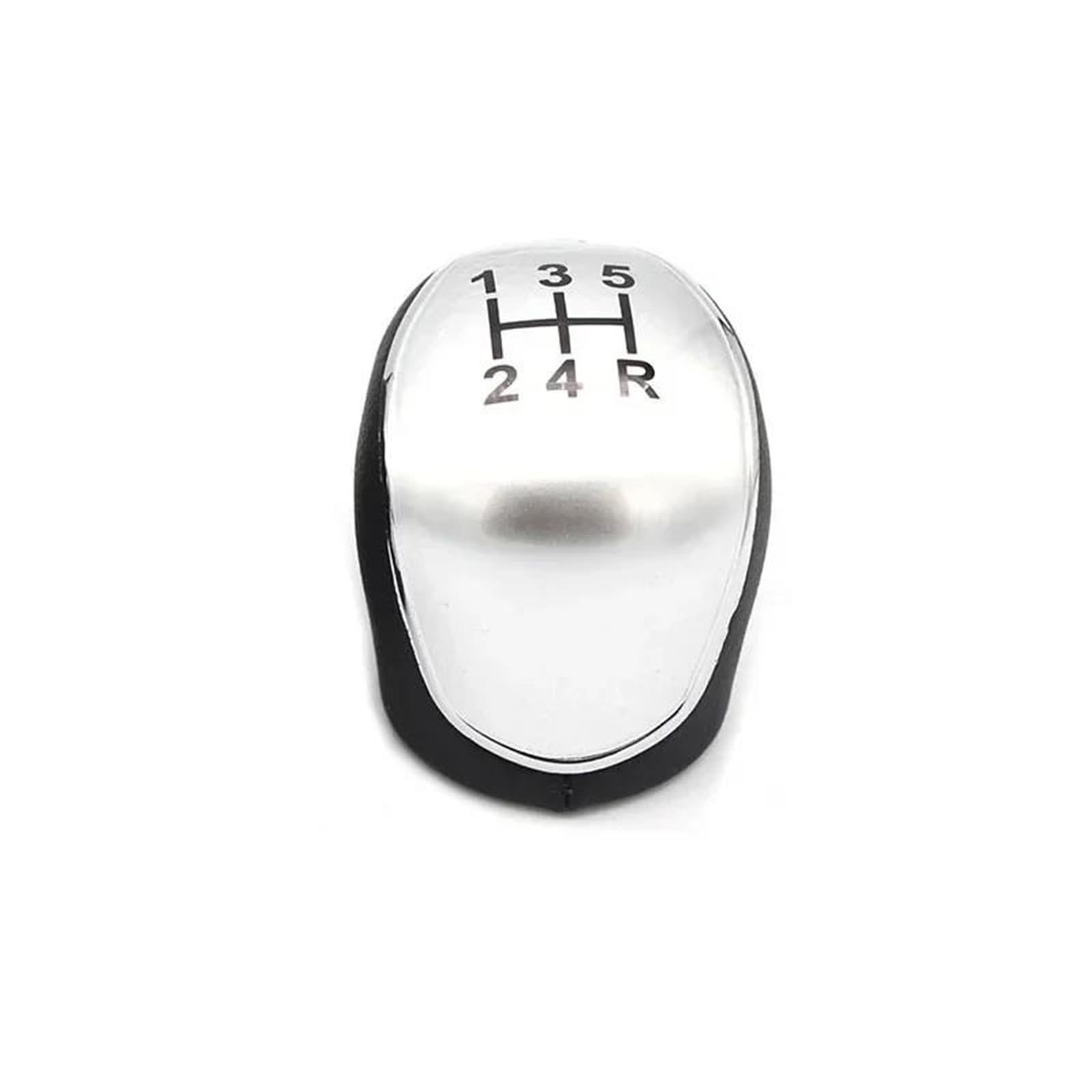Fhuwaz 5-Speed Silver Car Gear Knob For C-Max Focus Mk2 Mk3 Grand Kuga Custom S-Max Headball Car Gear Shift Knob Head Manual Shifter Lever(5-Speed Silver)