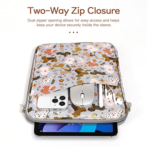 Dadanism 9-11 Zoll Tablet Sleeve Tasche Kompatibel mit iPad 10,2 2021-2019, iPad Pro M2 11 2022-2018, iPad Air 5/4 10,9 2022/2020, iPad 10. Gen 10,9 2022, Galaxy Tab S9/S8/A8/S6 Lite, Glückliche Hunde – Bild 7