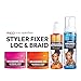 Red by Kiss Braiding Gel Extreme Hold Styler Fixer for Box Braids & Cornrows, Hydrating, Conditioning, Long-Lasting Frizz Control, 4C Moisturizing, Nourishing High Shine (6 fl. oz.)