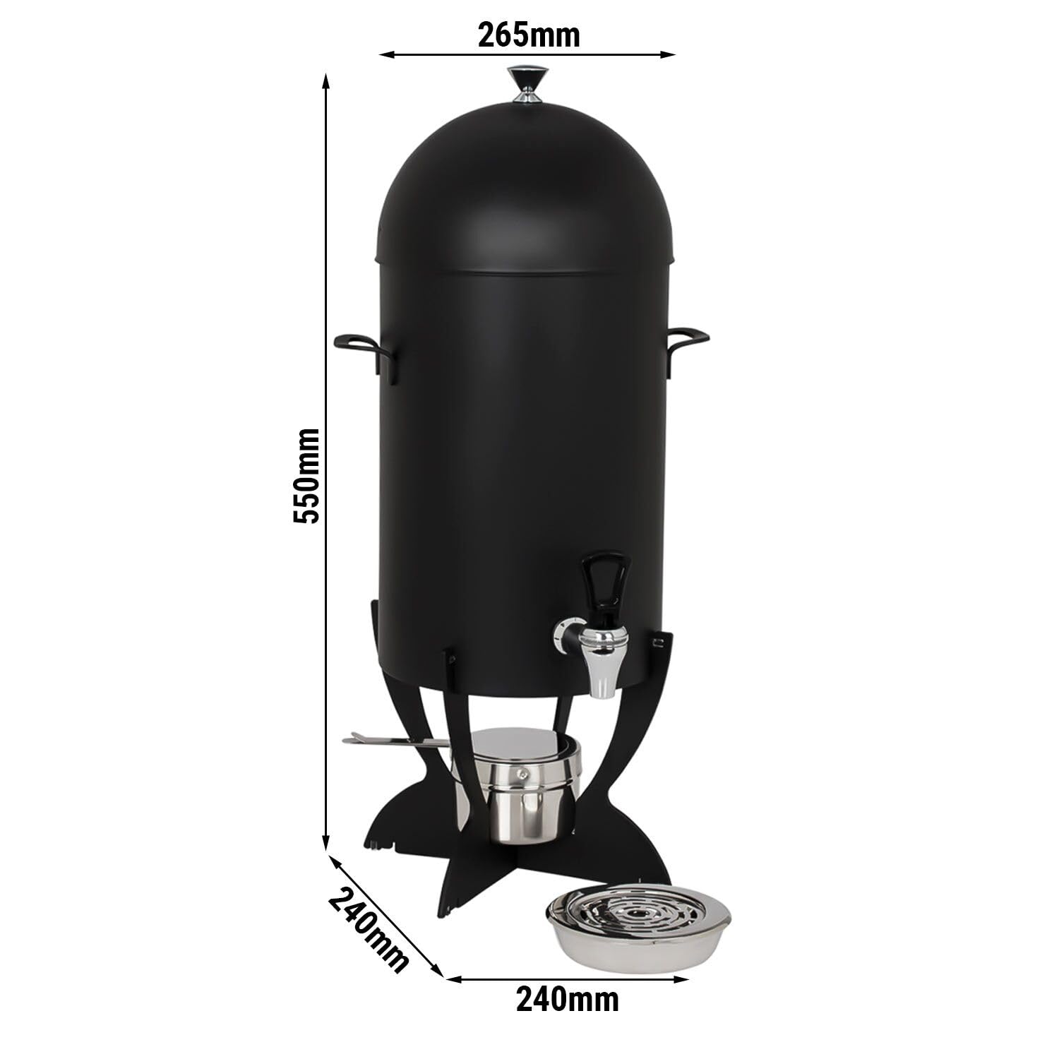 GGM Gastro | HDG1S | Dispensador de bebidas calientes - 5 litros - Negro
