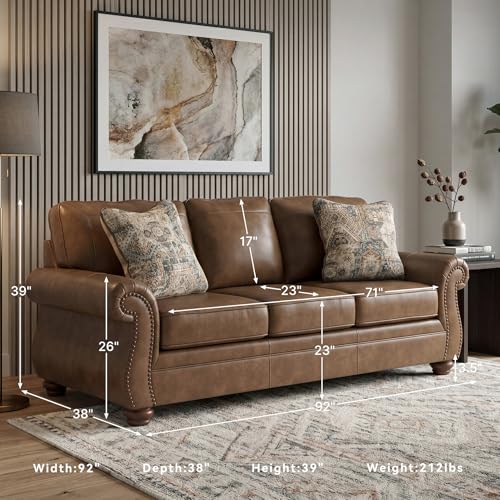 Image of Signature Design by Ashley Chatterton Queen Sleeper Sofa Bed, Earth Brown