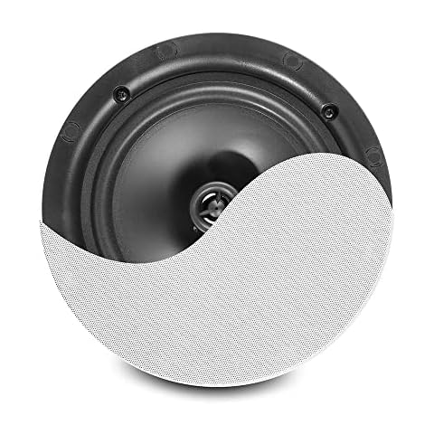 Power Dynamics NCBT601 Wireless Bluetooth Ceiling Speaker - 6.5" White Single Cover