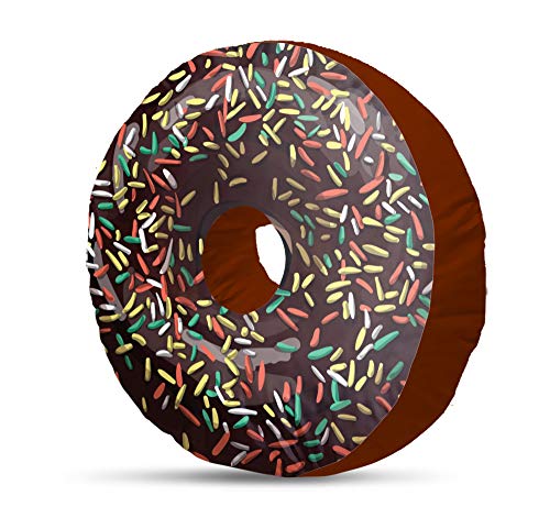 Image of Kesar Enterprises Donut /Doughnut Cushion /Pillow | Velvet Fabric|Birthday Gifts | Soft Toys | Suitable for Wheelchair, Car Seat, Home or Office for Kids Cushion | Size 14x14 inches