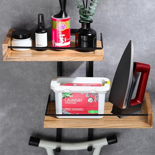 AIDILI Ironing Board Hanger Wall Mount with Adjustable 2-Large Storage