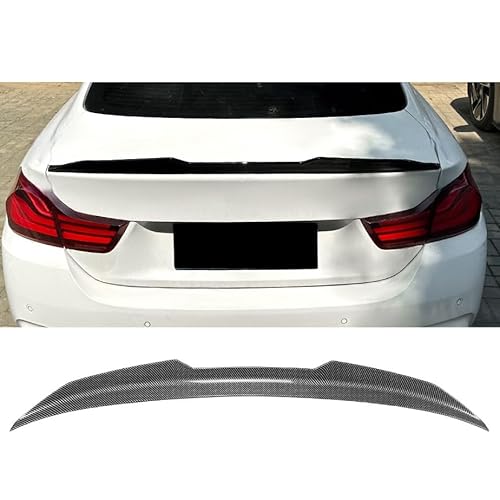 WENINETIES Car Spoiler Rear for BMW 4 Series F32 PSM 2014-2020, Sedan Rear Trunk Boot Lip Wing Spoiler, Rear Wing Spoiler Trim Cover,Carbon Fiber Look