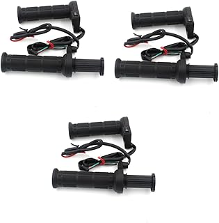 TEHAUX 3 Pçs Par De Guidão Elétrico Para Motocicleta Apertos Aquecidos Guidão Aperto De Mão Para Motocicleta Aperto De Mão Aquecedor De Guidão De Motocicleta Acessórios Pretos