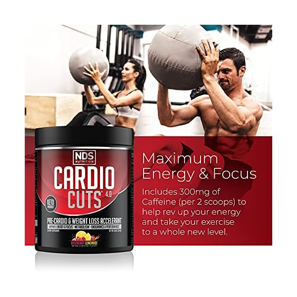 NDS-Nutrition-Cardio-Cuts-40-Pre-Workout-Supplement-Advanced-Weight-Loss-and-Pre-Cardio-Formula-with-L-Carnitine-CLA-MCTs-L-Glutamine-and-Safflower-Oil-Razz-Lemonade-40-Servings Cardio Cuts NDS Nutrition 4.0 Pre Workout Supplement - Advanced Weight Loss and Pre Cardio Formula with L-Carnitine, CLA, MCTs, L-Glutamine, and Safflower Oil - Razz Lemonade (40 Servings)